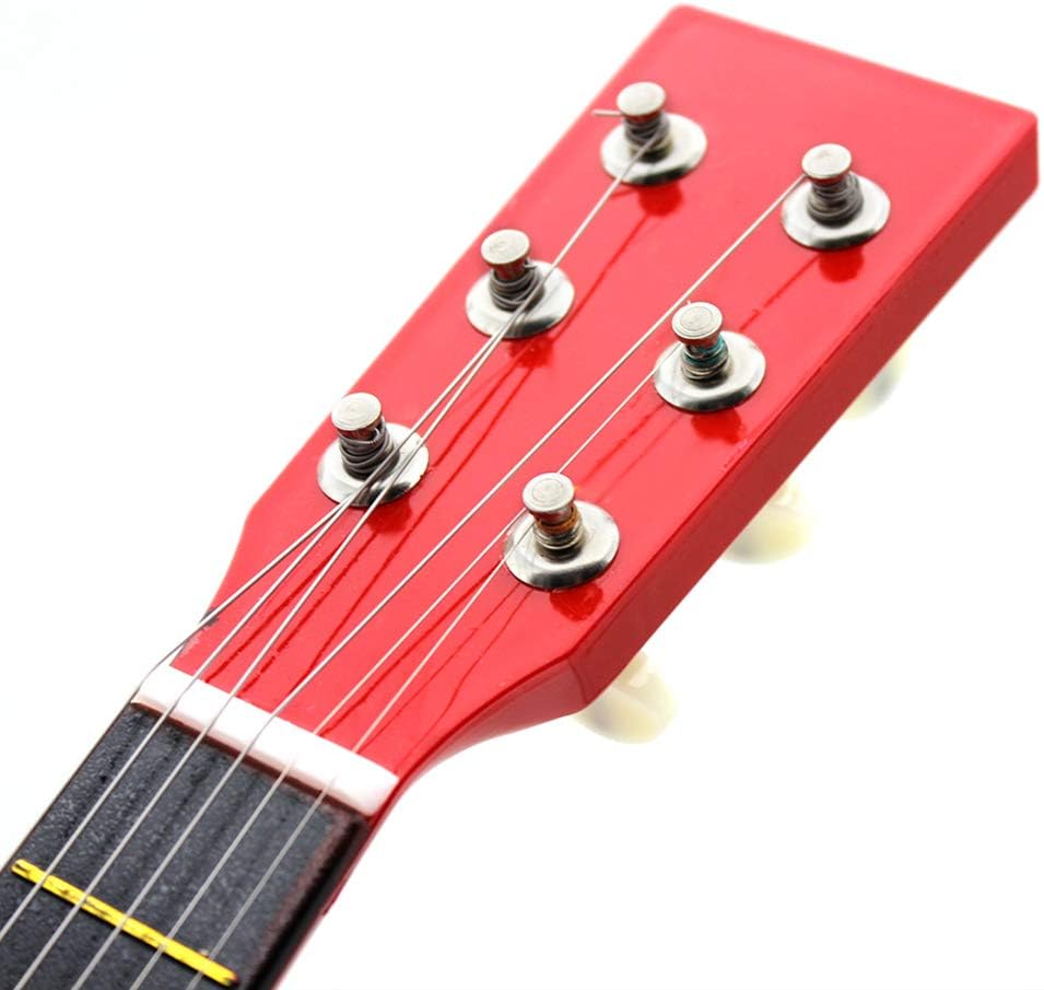 23in Wooden Guitar Basswood 6 String Mini Guitar Musical Instrument for Beginners (Wood)