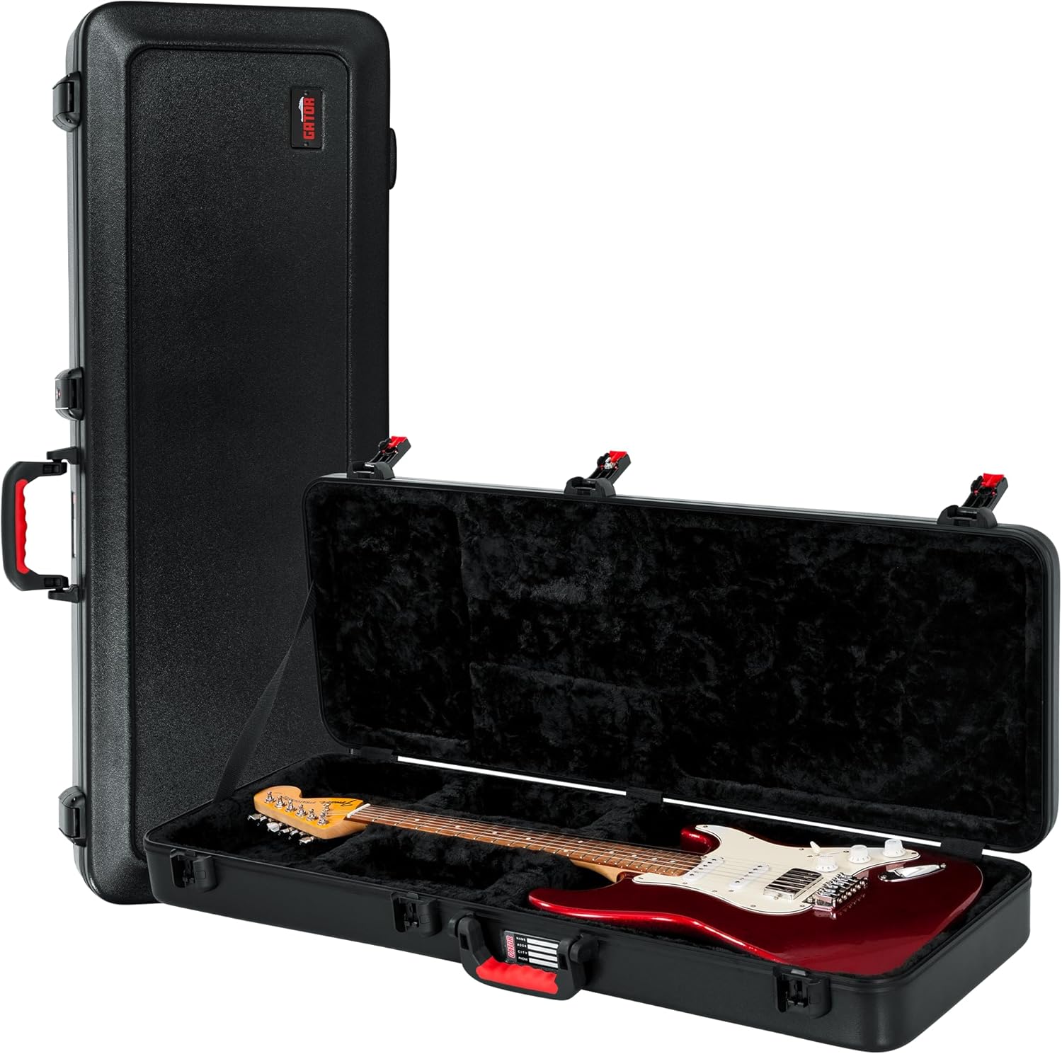 Gator Cases Molded Flight Case for Strat/Tele Style Electric Guitars with TSA Approved Locking Latch, (GTSA-GTRELEC)
