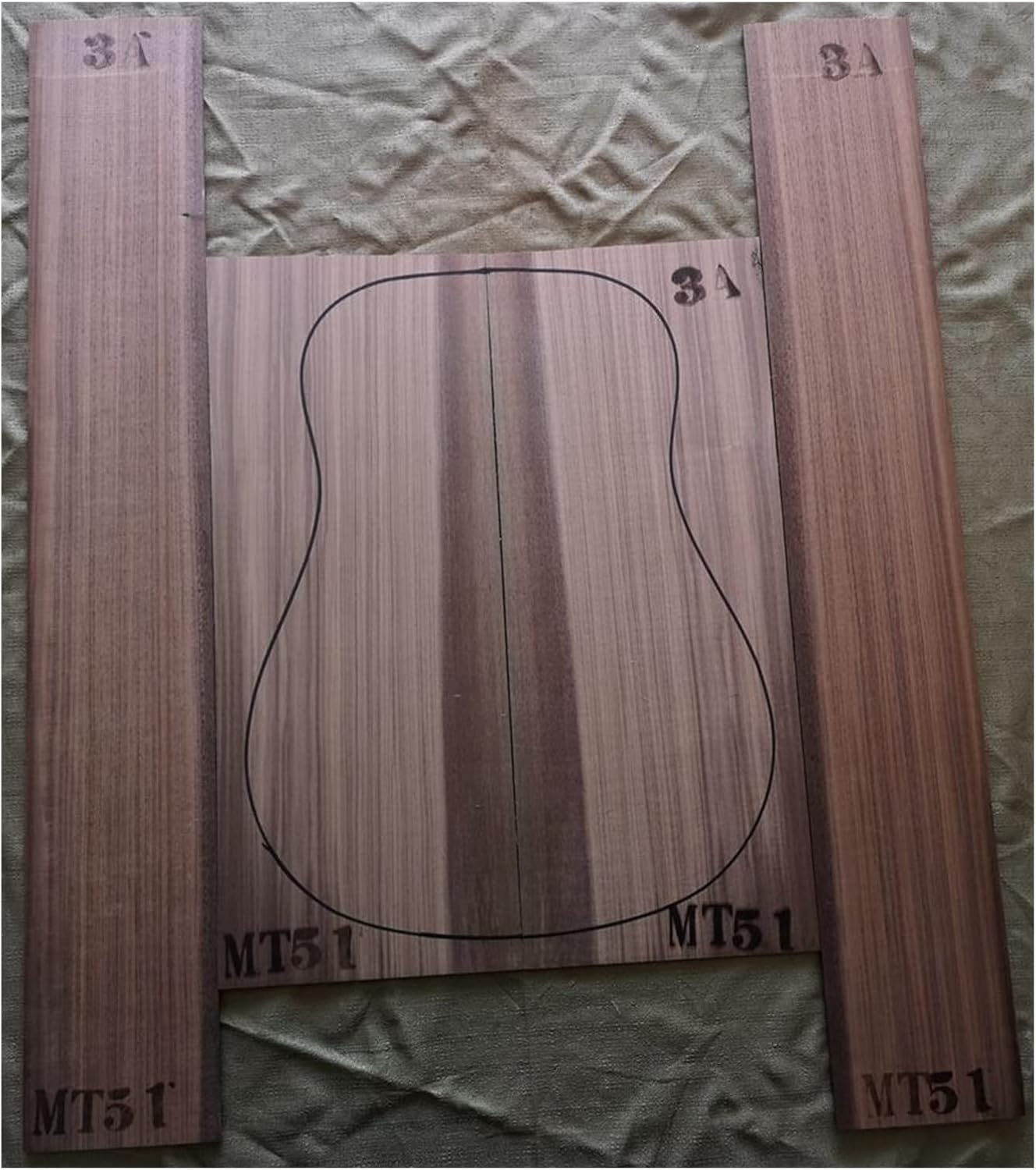 1 Set Guitar Back and Side Kit 41inch Guitar Panel Guitarra Making Material DIY Guitar Kit (Color : 19)