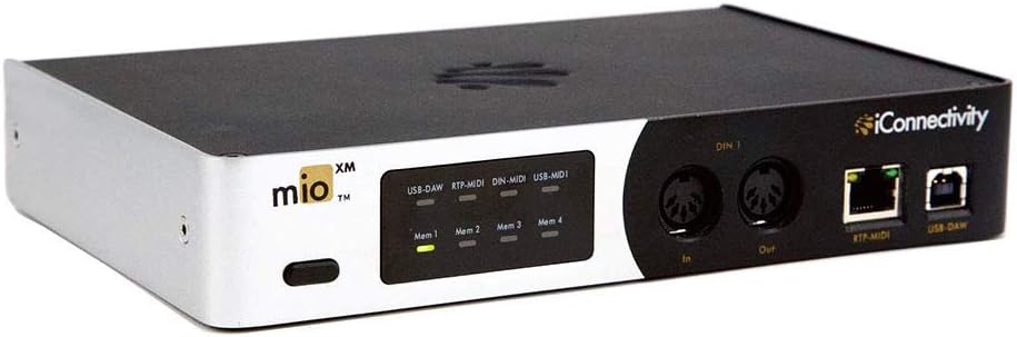 iConnectivity mioXM USB MIDI Interface with 2x MIDI Cable Male to Male Cable 10' Bundle