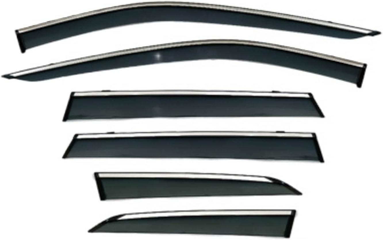 Window Deflectors for Nissan X-Trail MK4-T33 2022+, Sun Rain Guard Window Visors Vent Shades with Bright Stripes Car Accessories,6PCS