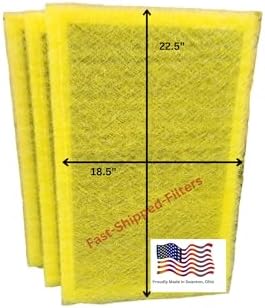 Fast-Shipped-Filters 3 Pack Designed to Fit with 20x25 Dynamic electronic air cleaner replacement polarized filter pads refill Yellow