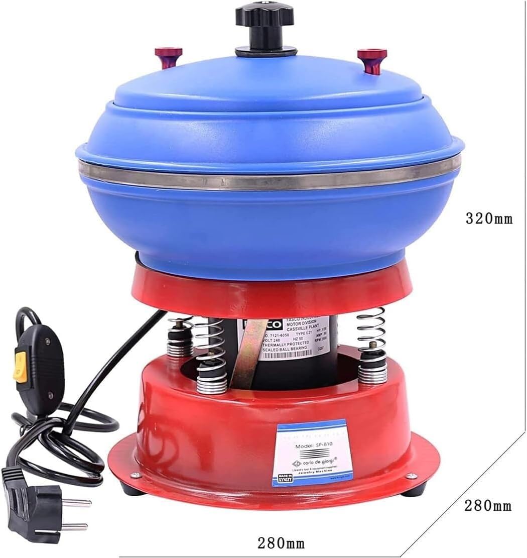 Vibrating Polishing Drum, Sleeve Polisher Jewellery Polishing Machine and Finisher Machine For Metal Parts Gemstones Jade Car Accessories Jewellery