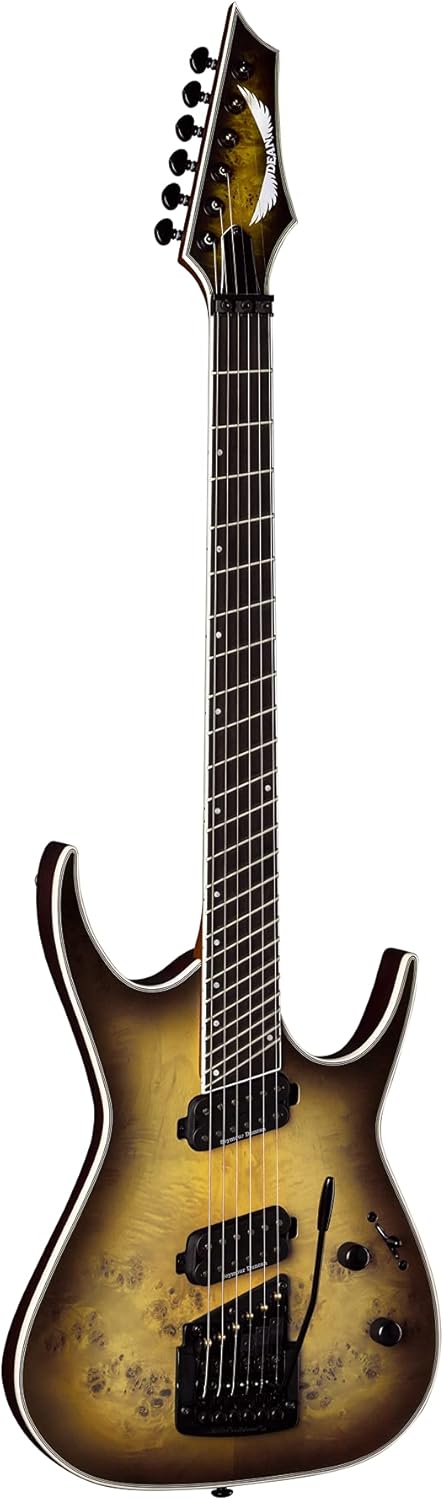 Dean Exile Select Multiscale Kahler Guitar, Ebony, Satin Natural Black Burst