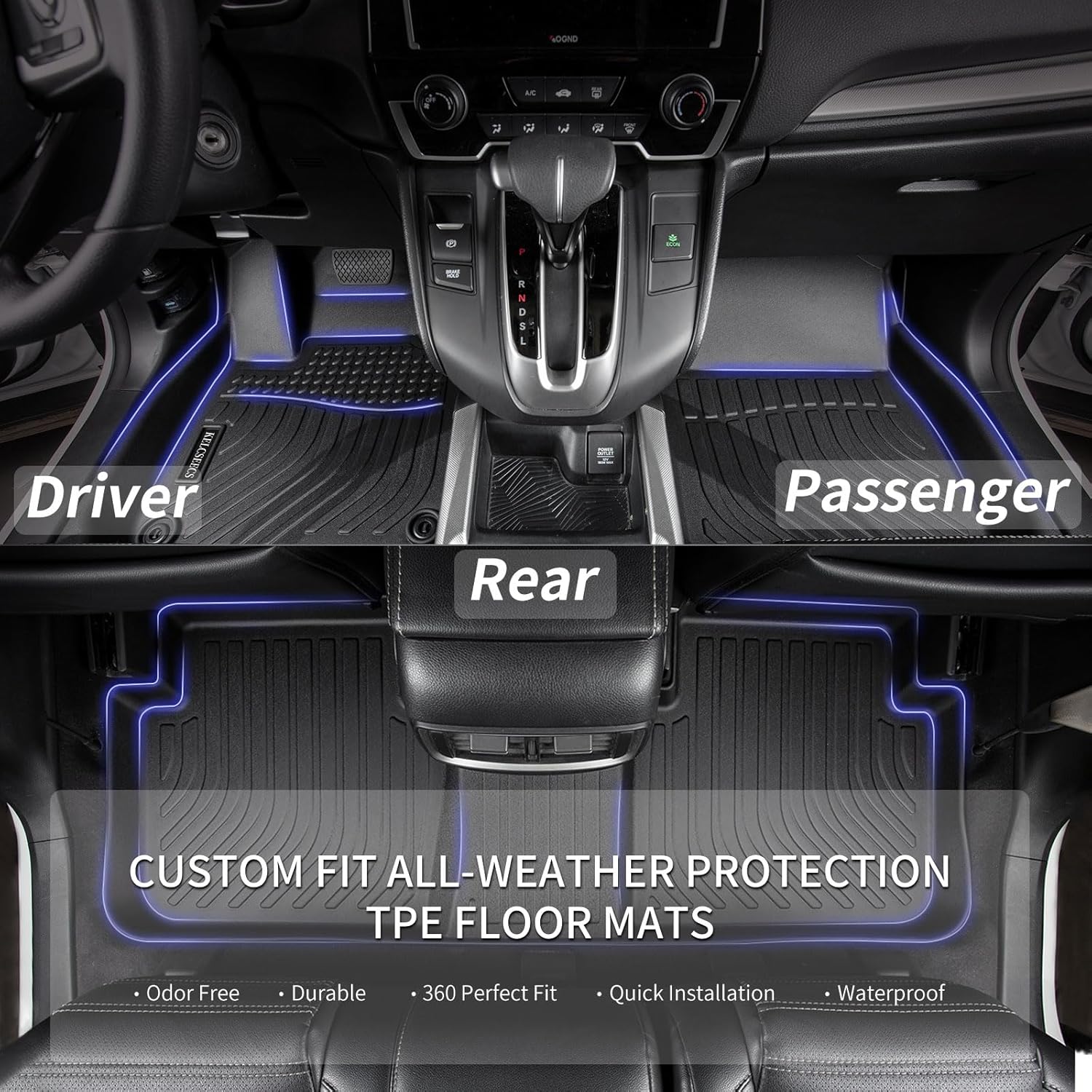 KELCSEECS Floor Mats Custom for Q7/SQ7 2025 2024-2020 Car Mats Custom for Q7 Automotive All Weather Floor Liners Front& Rear& 3rd Row Full Set Accessories