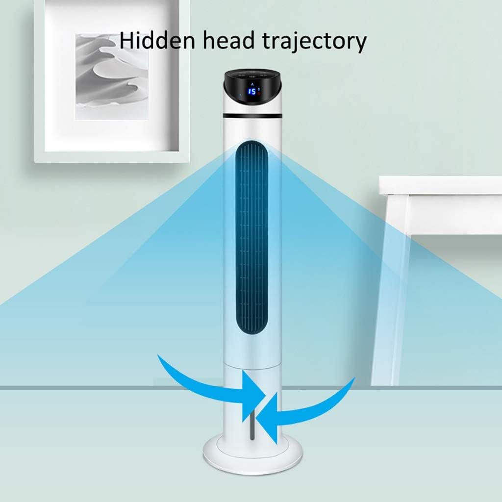 Portable Air Conditioner Fan Office Remote Control Ultra- Quiet Space Air Coolers, Dorm Single Cool Water- Cooled Air Conditioning Unit, Bedroom Portable Bladeless Cold Air Fan White