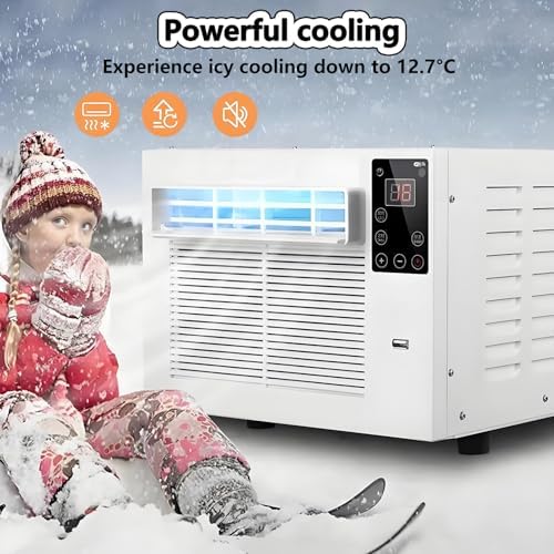 Dehumidifier Air Conditioner Combo for Room up to 5-8m² Air Conditioning Unit Mosquito Net Portable Quiet Mini Mobile Air Cooler Fan for Bedroom Kitchen Rental Home Dormitory Pet