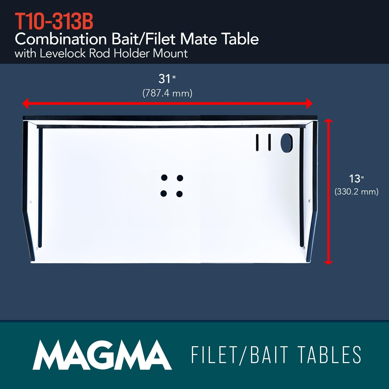 Magma Products Combination Bait/Filet Mate and Levelock Rod Holder Mount