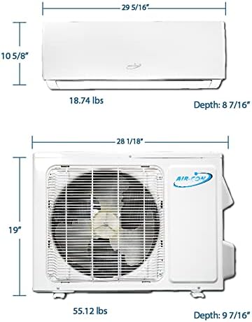 9000 BTU Mini Split Air Conditioner – Ductless AC/Heating System - 3/4 Ton Pre-Charged Inverter Heat Pump – 16 SEER - 15’ Lineset & Wiring - 100% Ready to Install - USA Parts & Support Serene Series