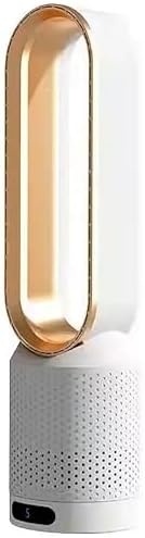 Tower Fans for Bedroom, Bladeless Fan, oscillating Pedestal Fan,Office Air Circulation Fan，with Remote Control and Timer Function, no Fan Blade, Safe to use;(Gold)