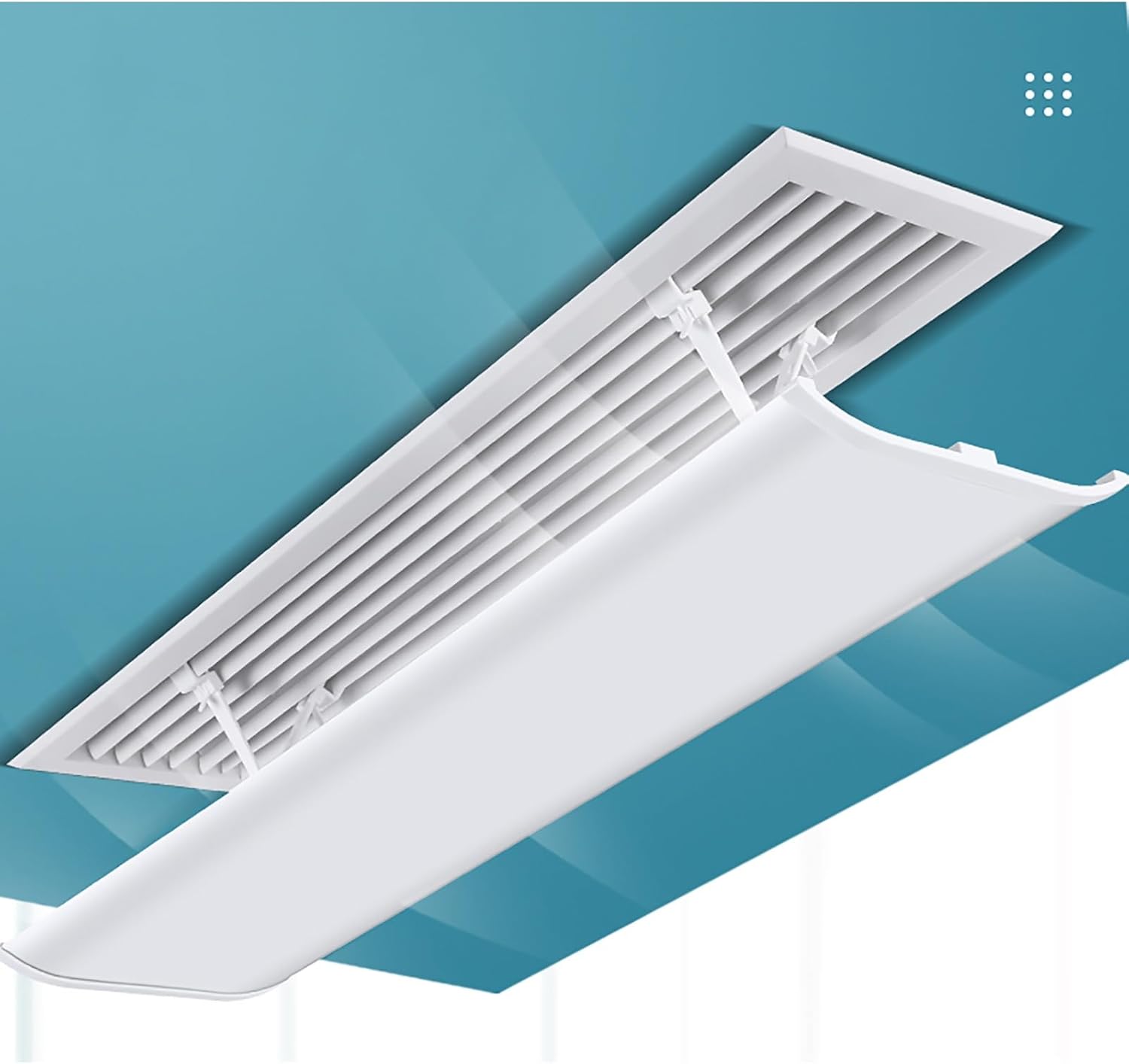 Adjustable Air Conditioner Deflector Windshield, Anti-Direct Blow Air Diverter, Adjustable Baffle for Central AC, Side Walls, Ceiling Vents