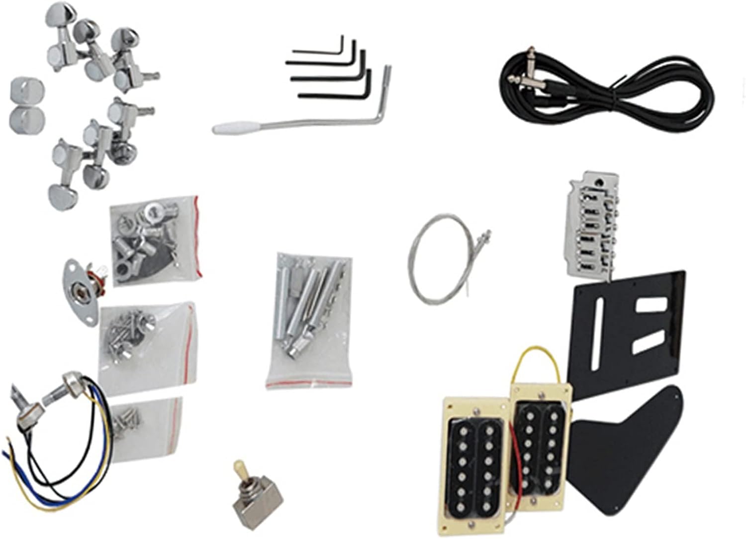 DIY Electric Guitar Kit 38 Inches DIY Unfinished Electric Guitar Kits Basswood Body Musical Instrument Guitar with All Hardwares (Color : 01)