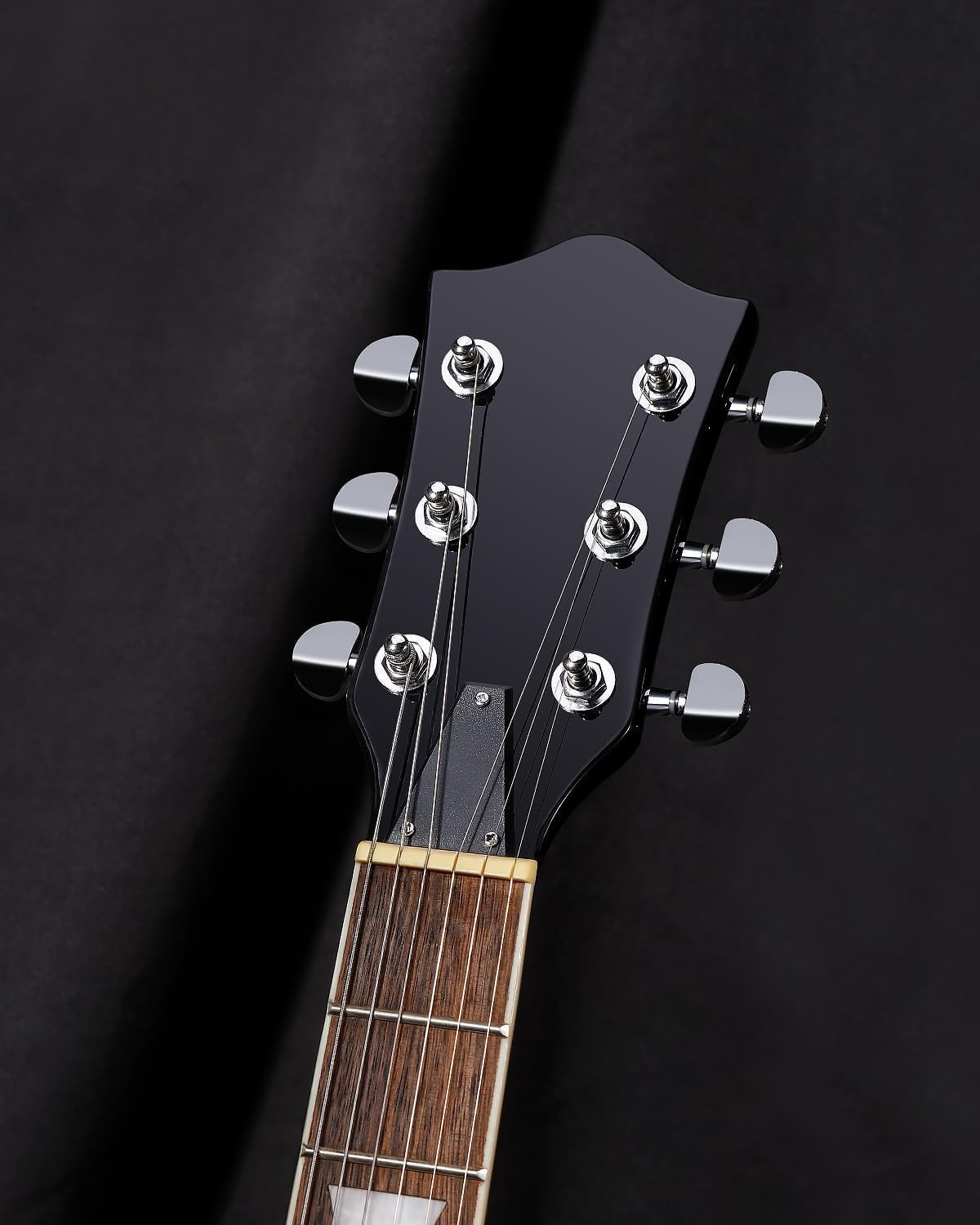 SC Electric Guitar Series - SC Electric Guitar with 5W Mini Amplifier，Mahogany Body, Rosewood Fingerboard, Humbuckers Pickups, Tune-O-Matic Bridge, C Neck (Black)