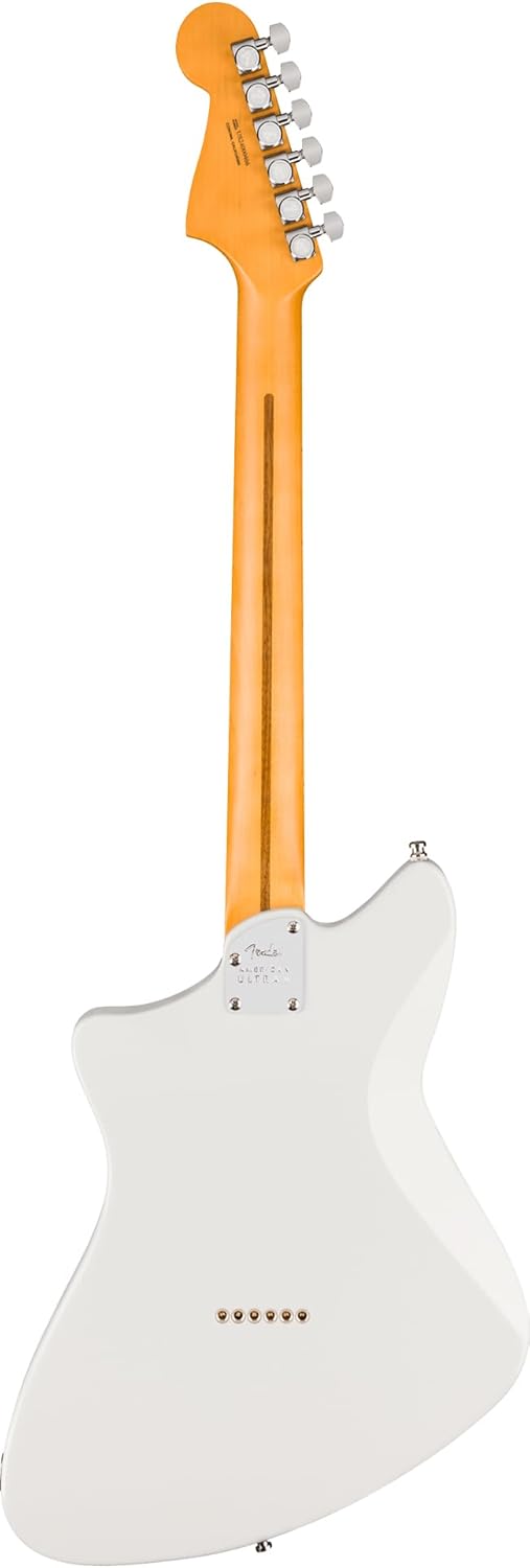 Fender American Ultra II Meteora - Avalanche Bundle with Case, Strap, Cable, Hat, and Guitar Cleaning Kit