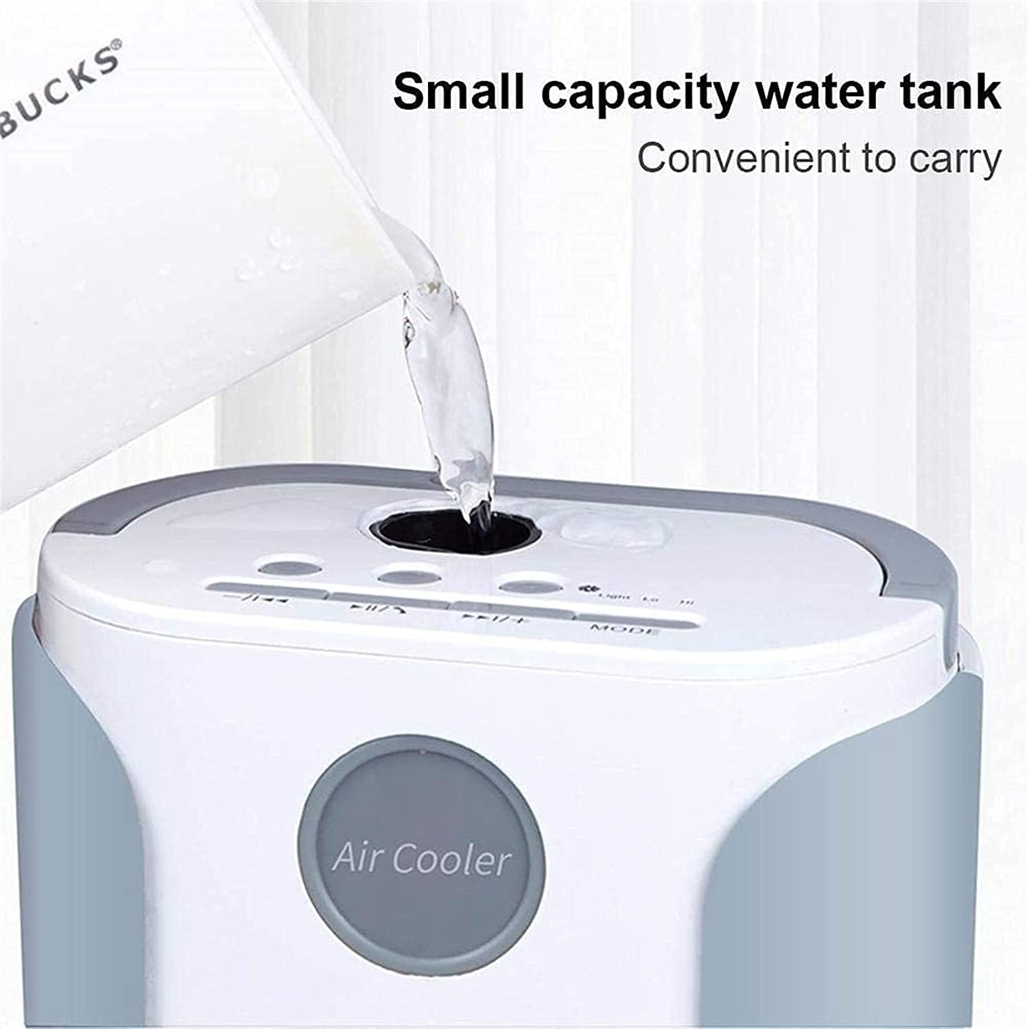 Portable Air Conditioner Fan Personal Air Cooler Mini Air Conditioner with 3 Fan Speeds and 4 Color LED Light Desktop Table Cooling Fan Evaporative Air Cooler for Home Bedroom Office