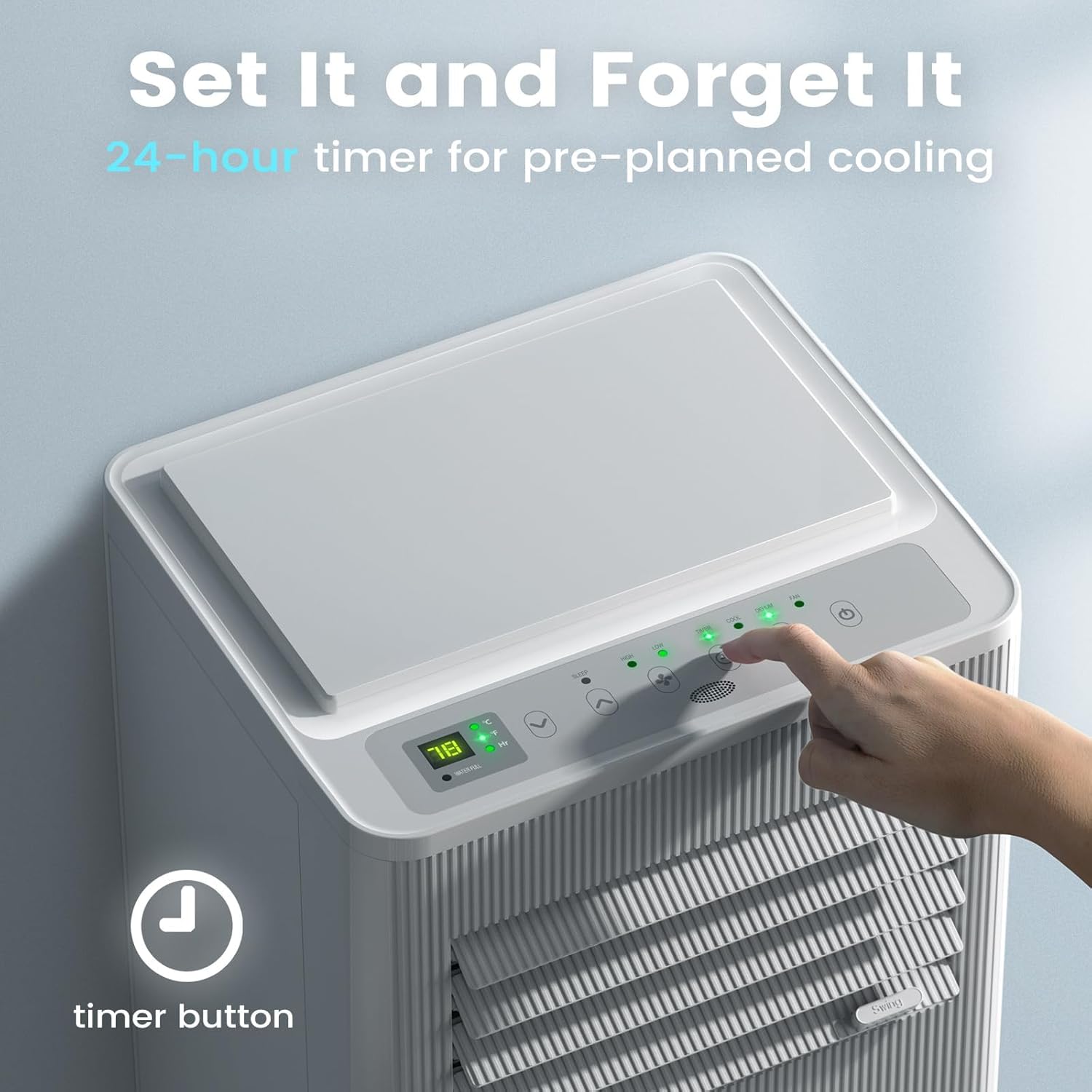 Air Choice Portable Air Conditioner, 10000 BTU Air Conditioner Portable for Room Up to 450 Sq.Ft, Remote Control, 24H Timer, Dehumidifier & Fan Modes, 3-in-1 AC Unit with Window Kit for Home Office