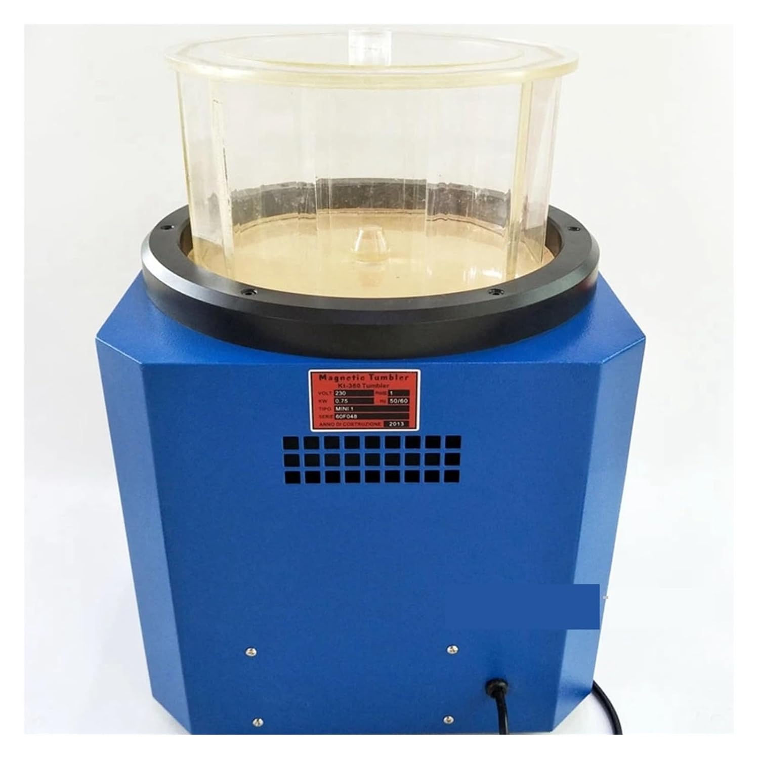 KT-360A Drum Polishing Machine, Jewelry Vibratory Tumbler Barrel Magnetic Tumbler Polisher, 1.3kgs Jewelry Surface Sanding Tools