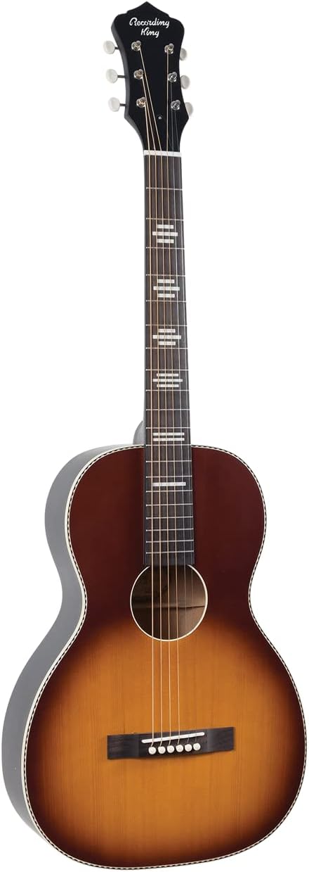 Recording King RPS-7-TS Dirty 30's Series 7 Single 0 Acoustic Guitar, Tobacco Sunburst