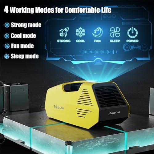 Portable Air Conditioner Camping Air Conditioner Tent Air Conditioner Portable Ac for Camping Fast Cooling Portable Air Conditioner Camping Portable Ac for Truck Outdoor/Rvs/Fishing Or Pet blue