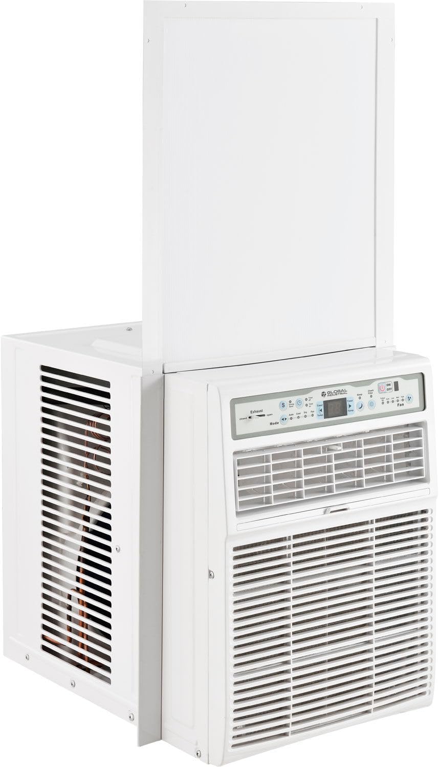 Global Industrial Slider/Casement Window Air Conditioner, 10000 BTU, 115V, R32 Refrigerant, Up to 450 Sq. Ft. Coverage, Digital LED Display, Includes Remote Control