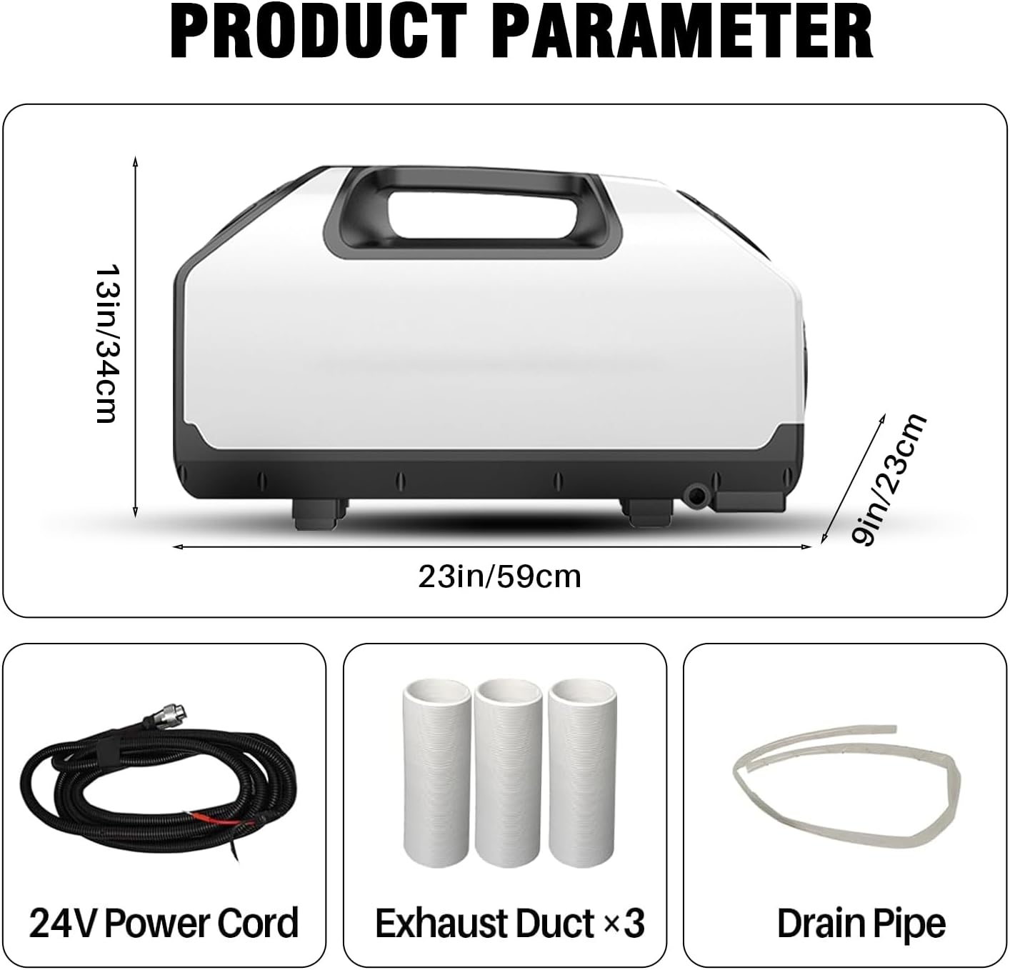 Treeligo Portable Camping Air Conditioners 2900BTU- dc Tent Air Conditioner 24V 700W |3 Wind Speeds|for Van Life, Camping Tent, Outdoor, Indoor