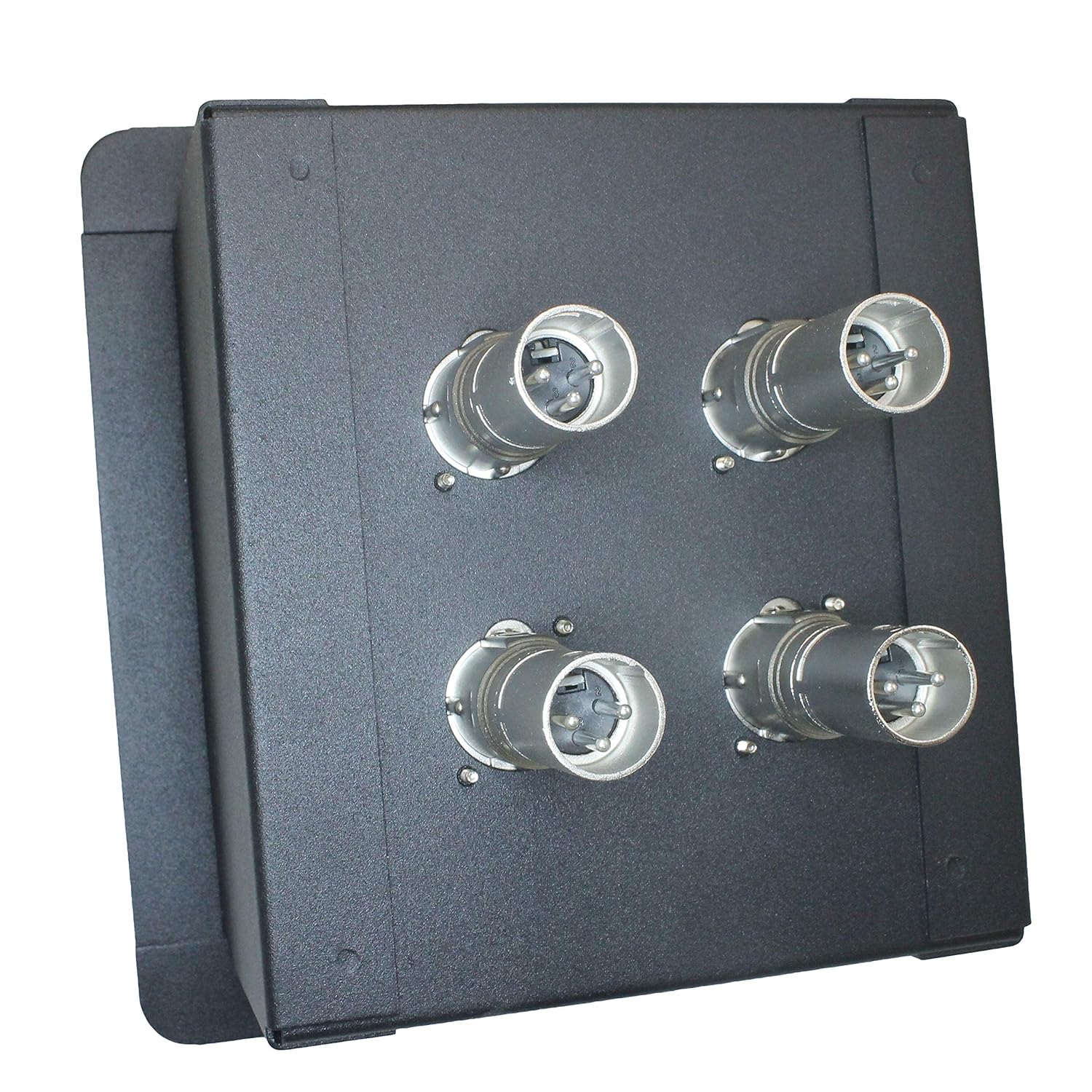 Recessed Floor Stage Box with 4 XLR Female to Male Passthrough Jacks