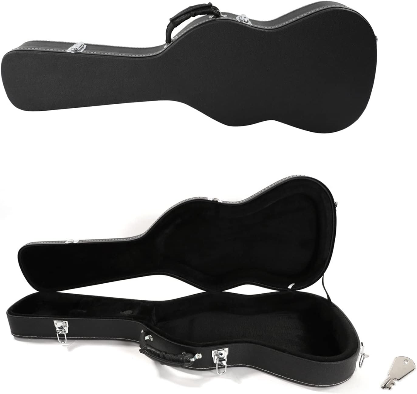 Ktaxon Electric Guitar Hard Case, Wooden Hard-Shell Protective Carrying Case for KST-Style 39-Inch Electric Guitar with Lock Latch Padding