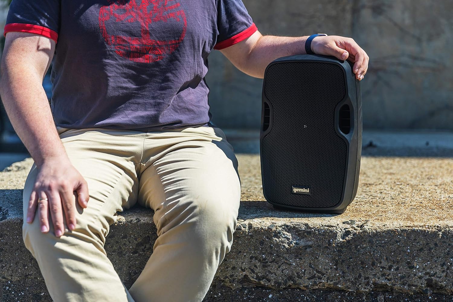 Gemini 8” 500W Wireless Battery-Powered Bluetooth PA Speaker with Mic/Guitar Inputs, Echo, USB/SD/FM – Portable Pro Audio for Performers, Karaoke & Outdoor Events (AS-08TOGO)