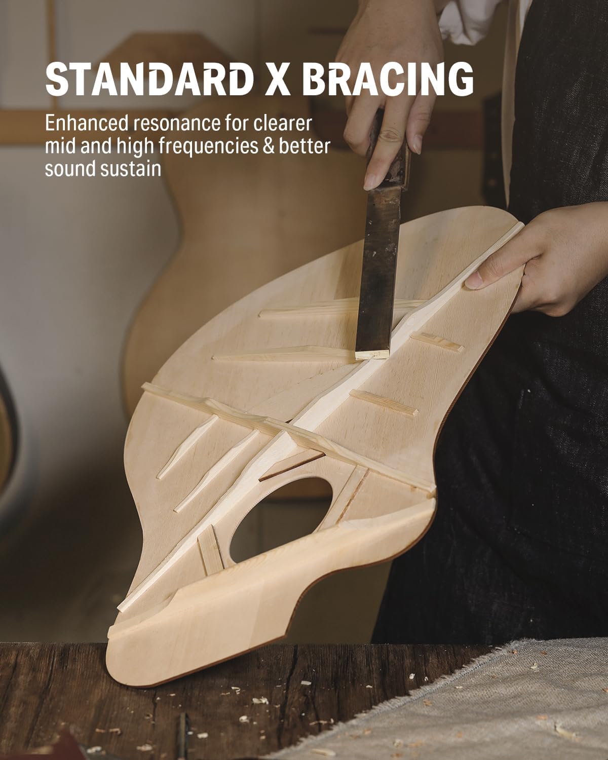 Donner 41” Acoustic Guitar Bundle-Mechanical Metronome