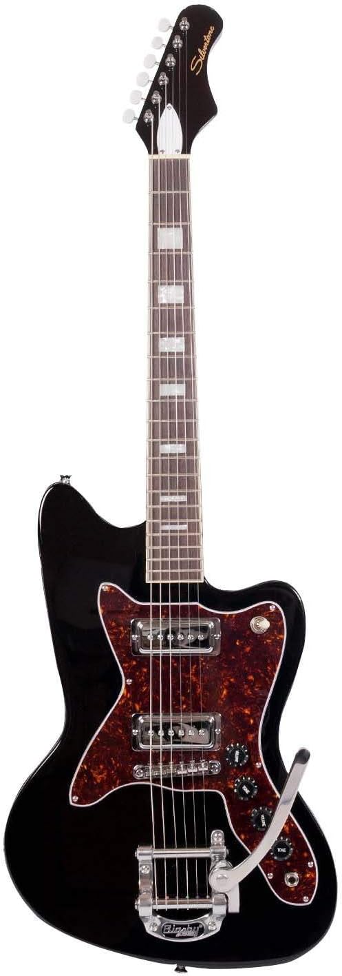 Silvertone Classic 1478 BK Electric Guitar, Gloss black