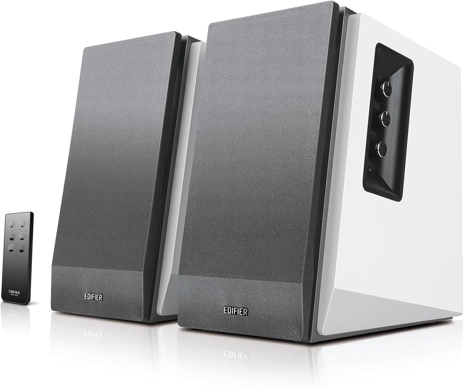 Edifier R1700BT Bluetooth Bookshelf Speaker - Active Near-Field Studio Monitors - Powered Speakers 2.0 Setup Wooden Enclosure - 66w RMS White