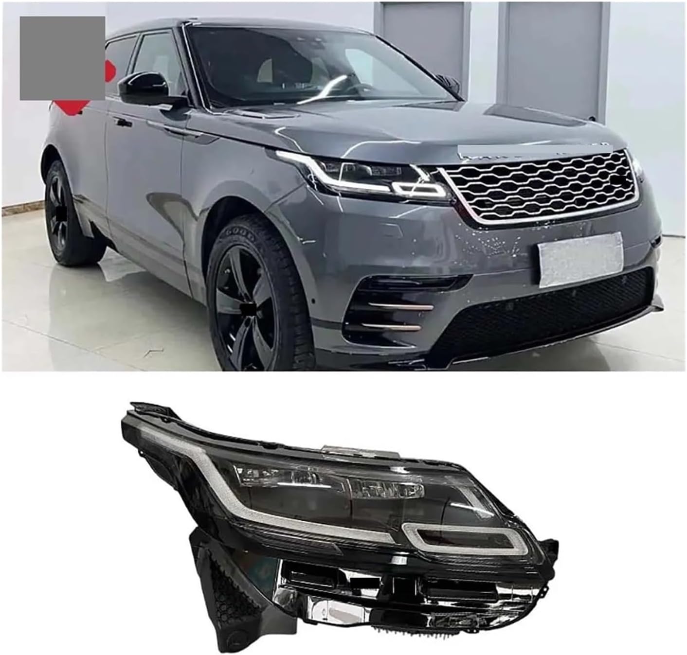 Compatible For Range Velar LED Headlights Others Car Light Accessories Auto Parts Suitable For 2017-2021 Compatible For Land .15 pinhole and 16 pinhole versions.(Left And Right)