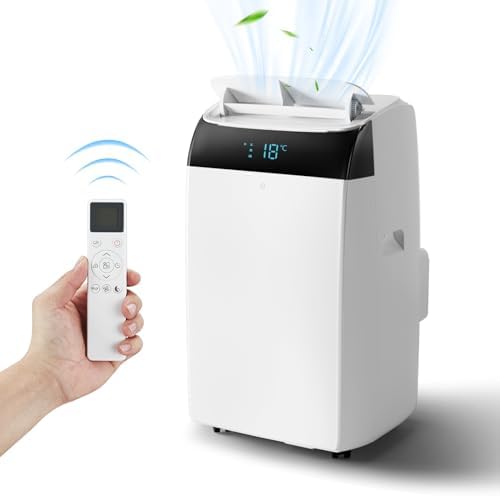 PULLAFUN 14,000 BTU Portable Air Conditioner,Powerful Cooling up to 750 Sq.Ft,3-in-1 with Dehumidifier & Fan, Energy Efficient, Ultra-Quiet Operation, Remote Timer Control for Home, Office, School