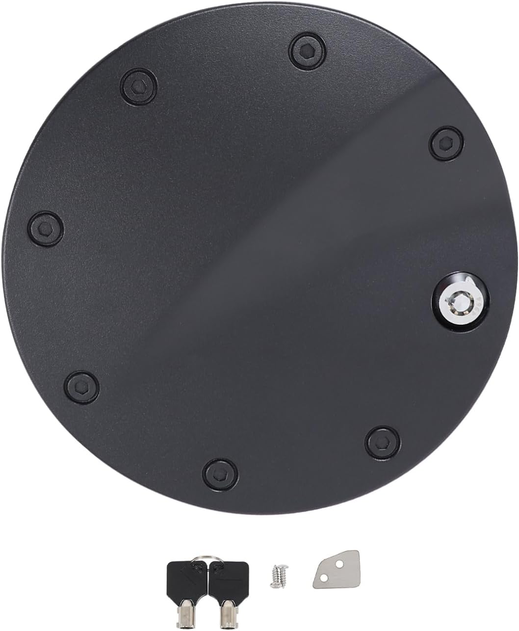 Aunginsy Fuel Tank Cap Replacement Anti-theft Lock Cap Compatible with Toyota Tundra 2022-2025 Car Door Fuel Tank Cover W/Lock Gas Caps Tank Trim Cover Fuel Filler Protector with Key/Lock Accessories