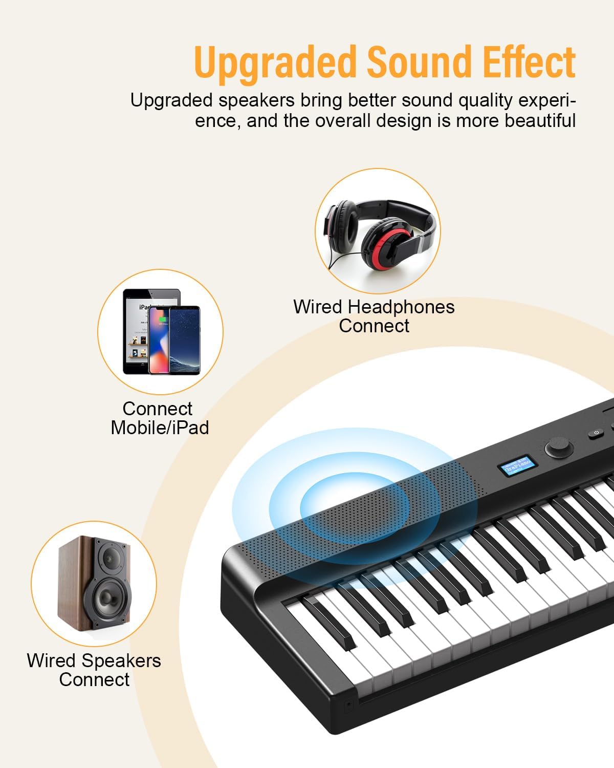 Upgraded Folding Piano Keyboard, 88 Key Full Size Semi Weighted Keyboard Support MIDI and Bluetooth, Portable Foldable Keyboard Piano with Sustain Pedal and Piano Bag, Best Gift for Beginner