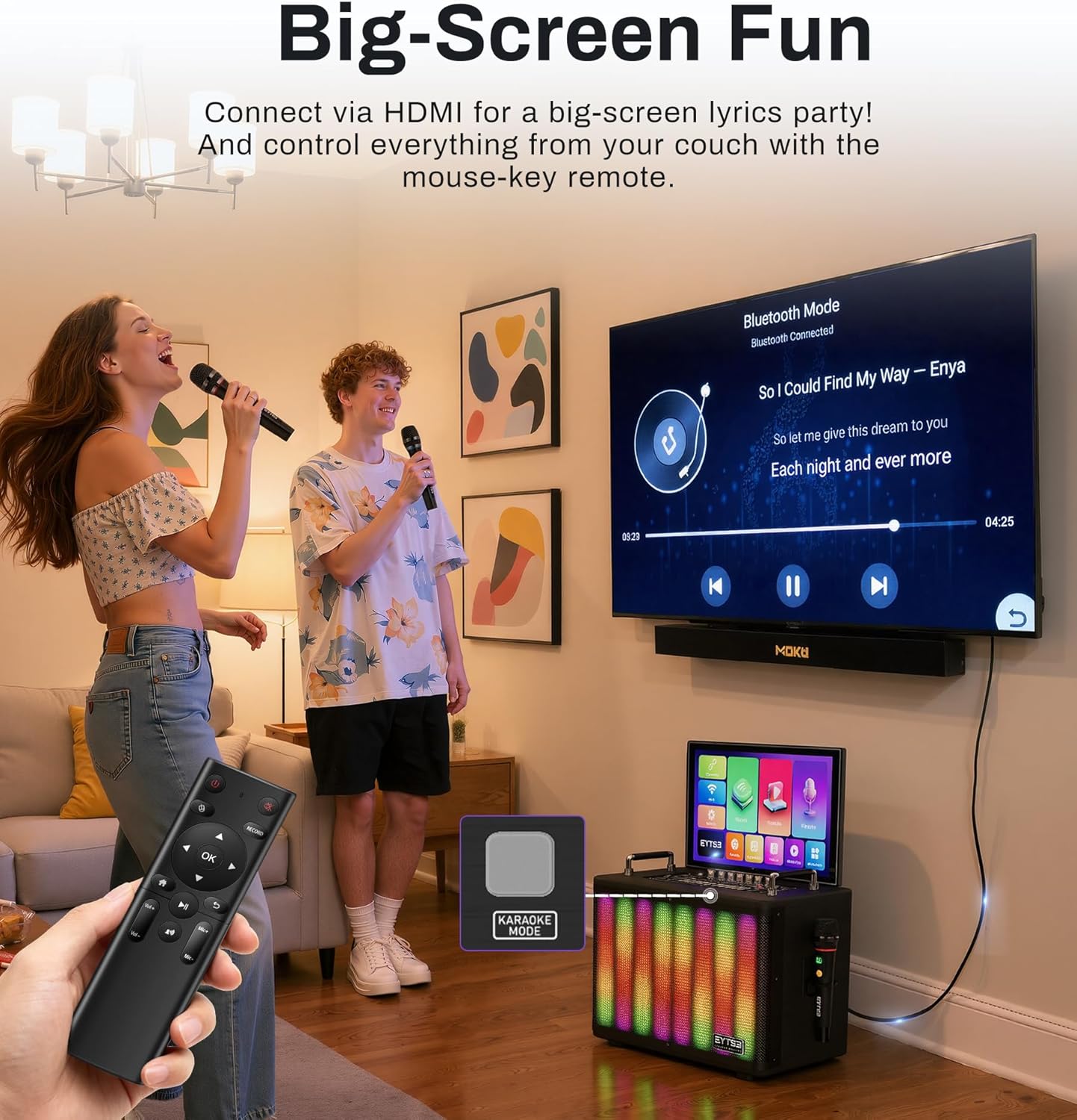 Karaoke Machine with Lyrics Display 14.1