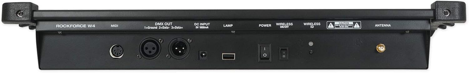 Rockville RockWedge LED White Bundle: (6) RGBWA+UV Rechargeable Wireless DMX Wash DJ Up-Lights, 25W Power Consumption, ROCKFORCE W4 384 Channel Wireless DMX Lighting Controller with MIDI, 7-Items