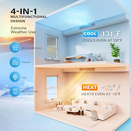ROVSUN 12000 BTU Ducted Split Air Conditioner with Inverter & Wired Controller, 24 SEER2 Concealed Duct Mini Split AC/Heating System with Pre-Charged Condenser, Heat Pump & Installation Kit, 230V