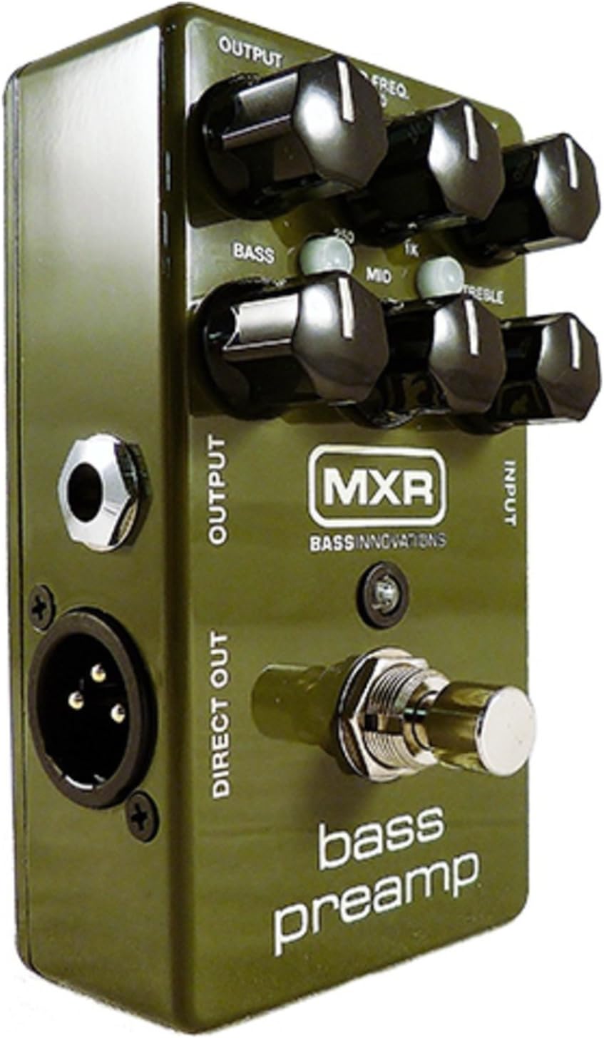 MXR M81 Bass Preamp Pedal Bundle with 9V Power Supply, 2 Patch Cables and 6 Dunlop Picks