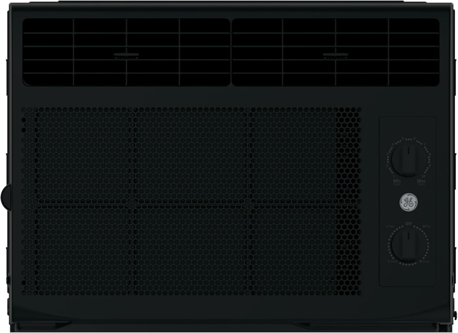 GE Window Air Conditioner Unit, 5,000 BTU for Small Rooms up to 150 sq ft. with Manual Adjustable Fan and Cooling Settings, Perfect for Bedroom or Living Room, Easy Install Kit Included, Black