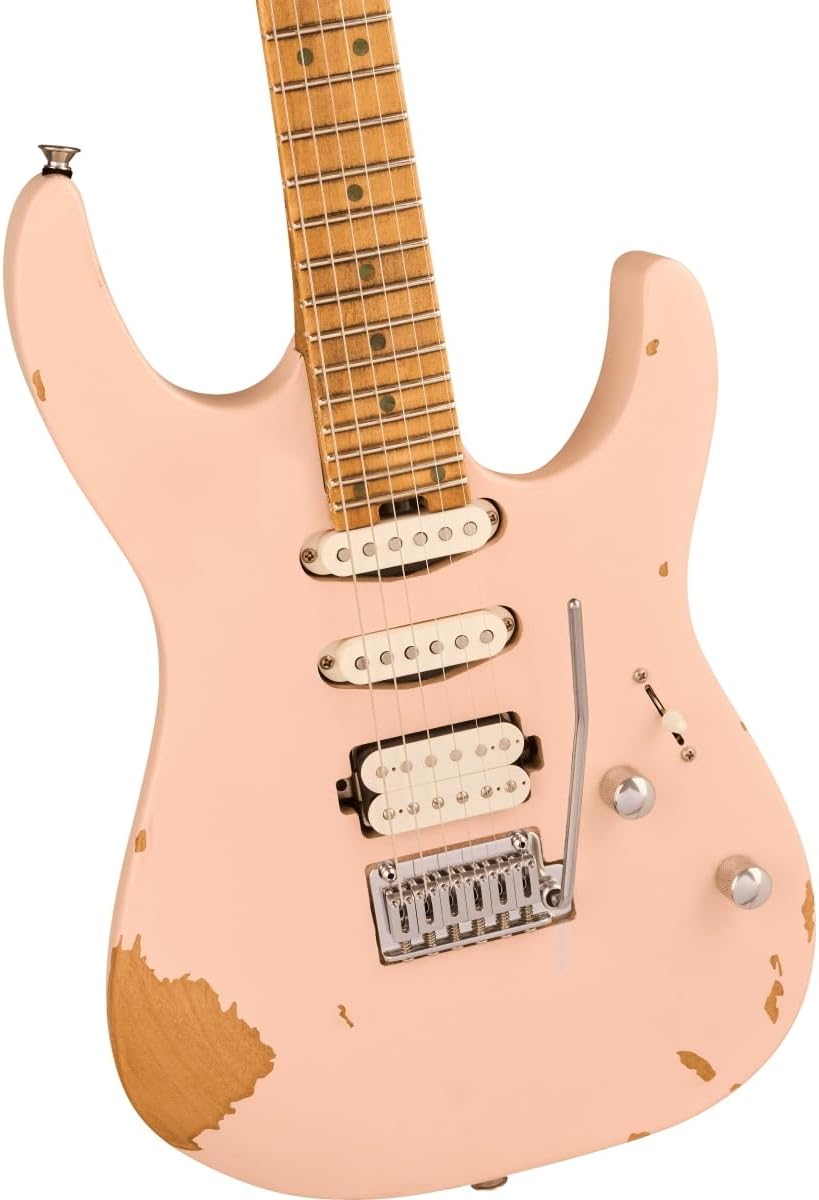Charvel Rick Graham Signature Pro-Mod DK24 2PT CM MPL Electric Guitar - Worn Shell Pink