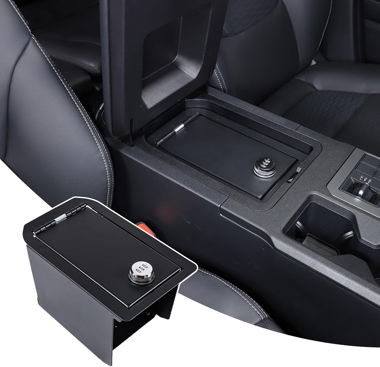 Center Console Safe Lock Box Compatible with Toyota Land Cruiser 250 Prado J250 LC250 2024 2025 Accessories, Center Armrest Lockbox Security Storage Organizer Box