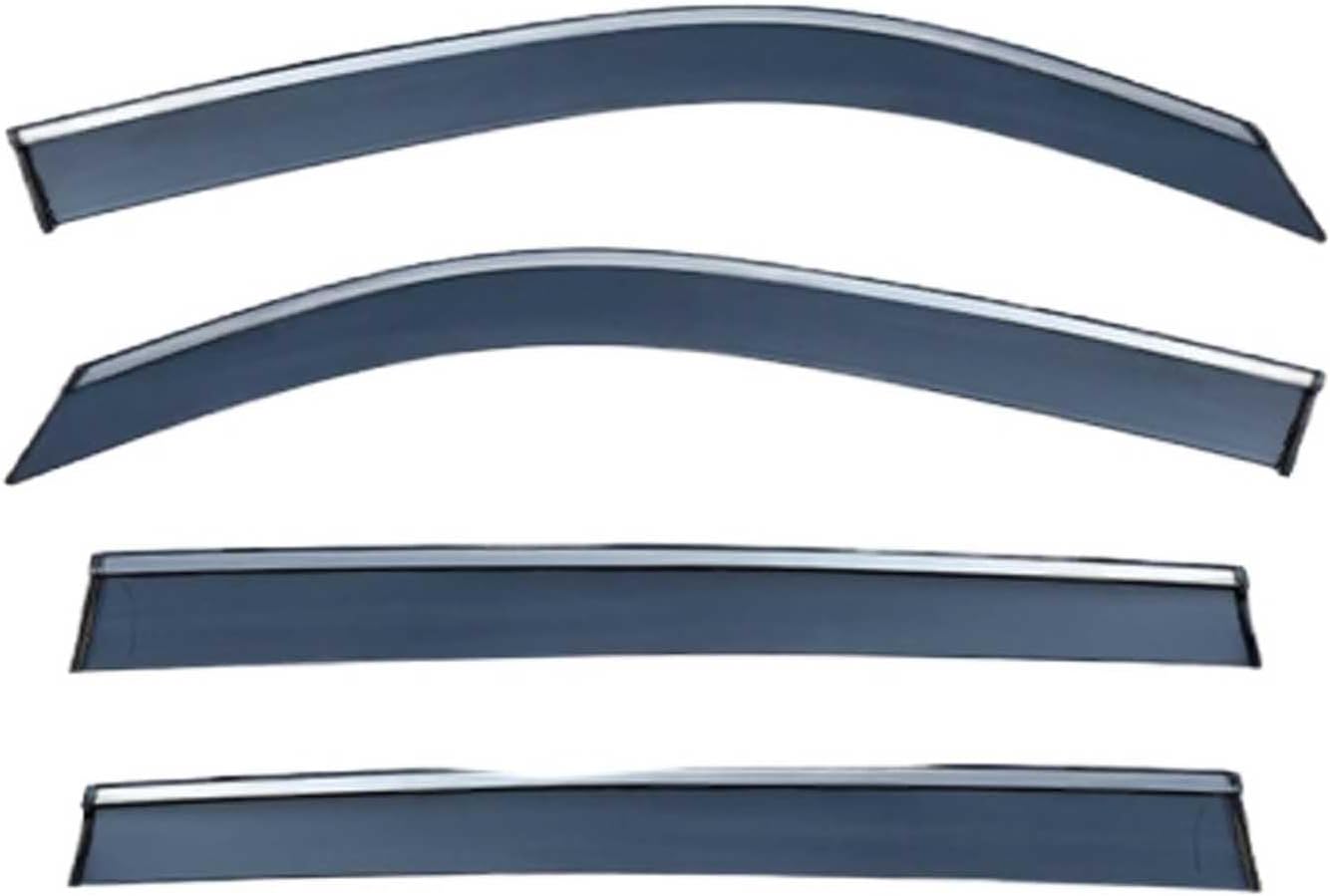 Window Deflectors for Benz EQB MK1-X243 2022+ PC, Sun Rain Guard Window Visors Vent Shades with Bright Stripes Car Accessories