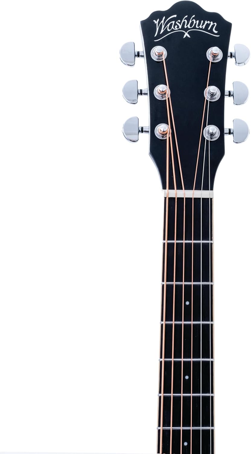 Washburn Deep Forest Burl D Acoustic Guitar, Black Fade (DFBDB)