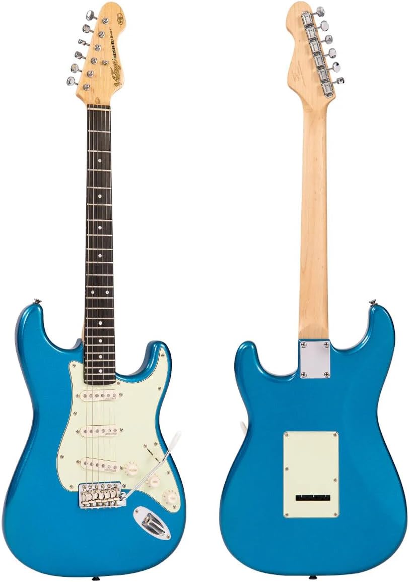 VINTAGE Electric Guitar, Right, Candy Apple Blue (V6CAB)