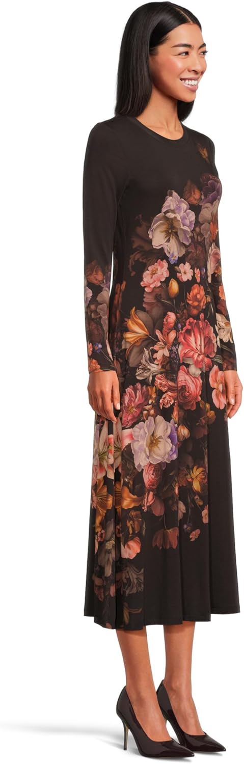 Johnny was Womens The Janie Favorite Long Sleeve Midi Dress- Beckett