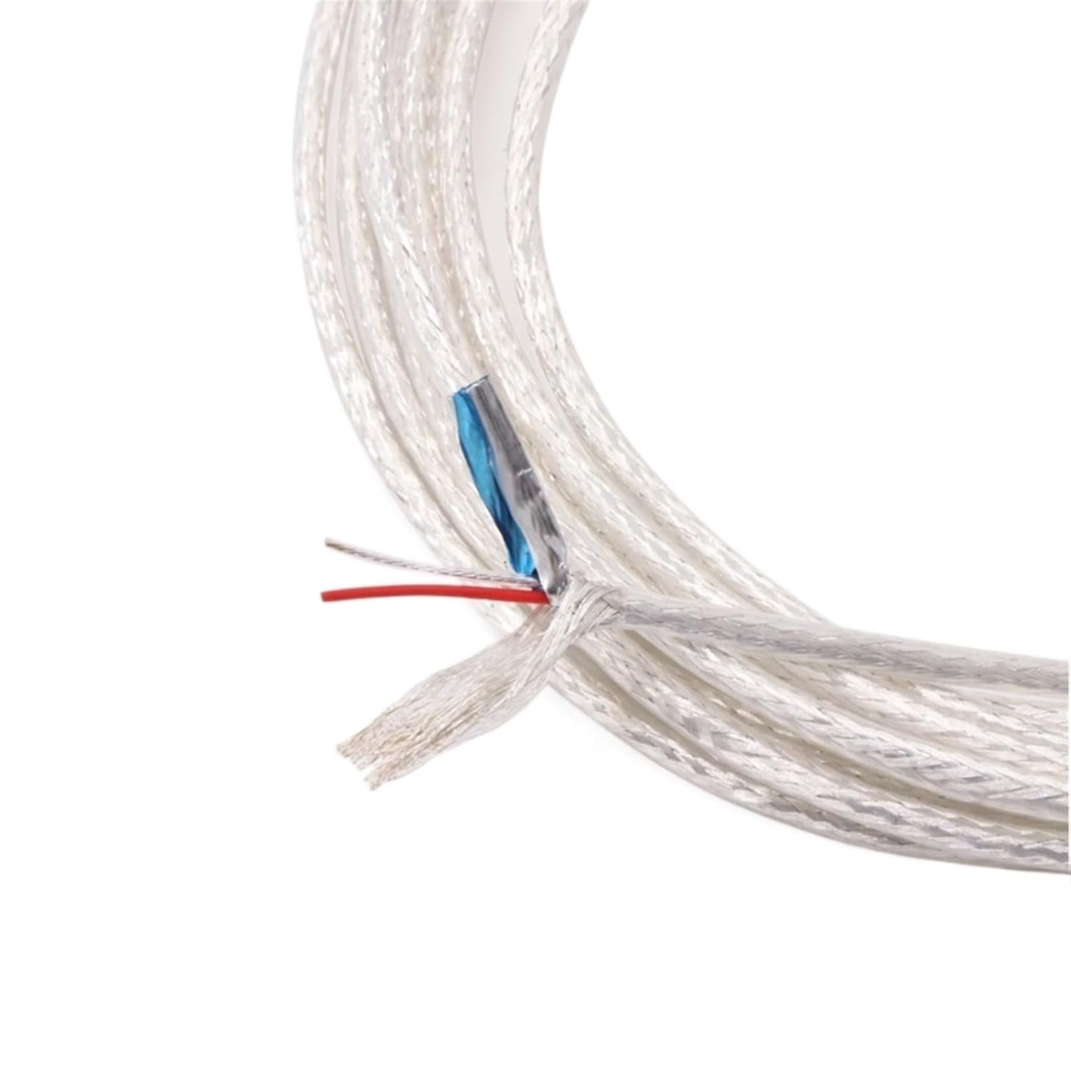 Electrical Wire, Silver Plated PTFE Shielded Audio Cable 0.15-0.5mm Multiple Cores for Amplifier Speaker Headphone DIY(Square 0.15mm,3 Cores)