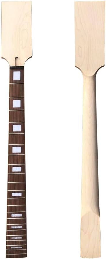 Unfinished New Bass Guitar Neck 22 Fret 30 Inch Maple Rosewood Fretboard Block Paddle Head (22 Fret 30 Inch)