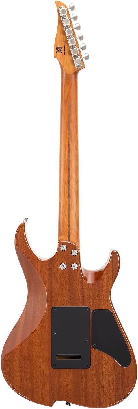 Vola Electric Guitar OZ TNC LH Charcoal Black Gloss Handmade in Japan MIJ Solid Flame Maple Top Roasted Maple Neck Stainless Steel Frets Gotoh Bridge Gotoh Locking Tuner 6 Strings Modern C Neck