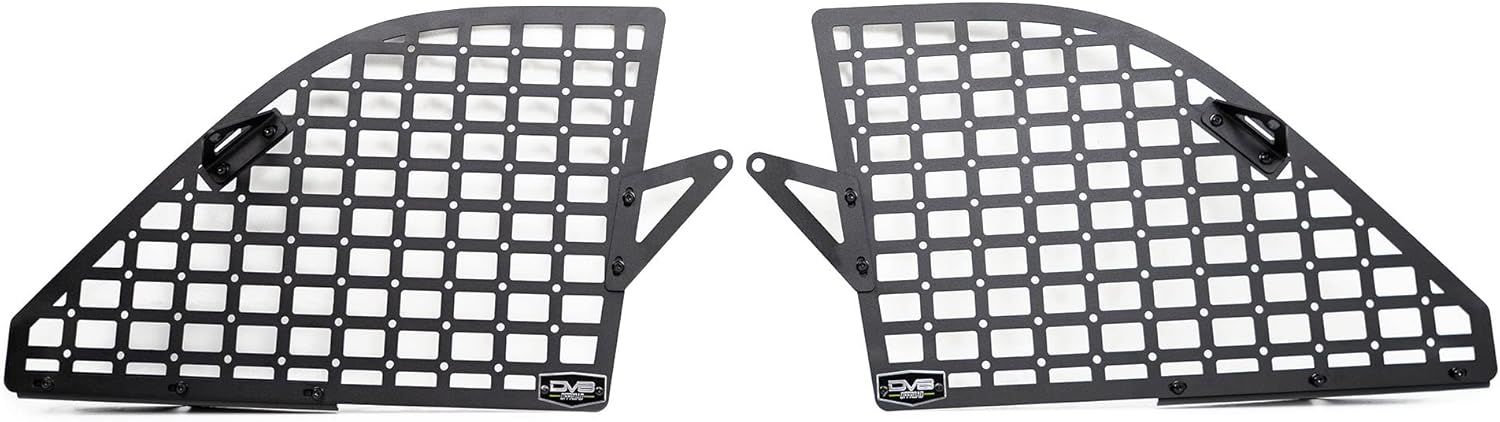 DV8 Offroad Rear Window Molle Panels for 2021-2025 Ford Bronco 4-Door | Includes Passenger & Driver Side Panels | Mount Molle Bags, Med Kits, Tools, & Other Accessories | Run with or Without Hardtop
